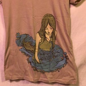 1st Edition Threadless tee “Merge” lady in water